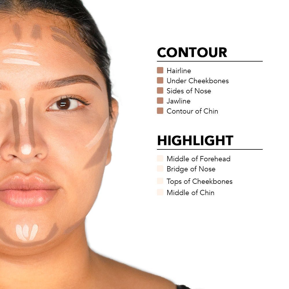 MakeSense® Cream Contour &amp; Highlight Duo - Deep