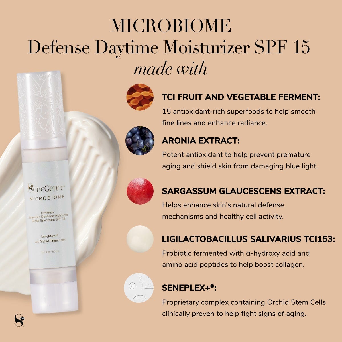 Microbiome Defense Daytime Moisturizer SPF 15